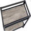 Rustic Oak & Charcoal Finish Serving Cart