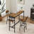 Marthese Bar Table Set With Wine Bottle Storage Rack.