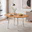 Table de salle à manger ronde extensible avec plateau et pieds en bois aggloméré-133409494