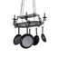 38" Long Neo 6 Light Pot Rack