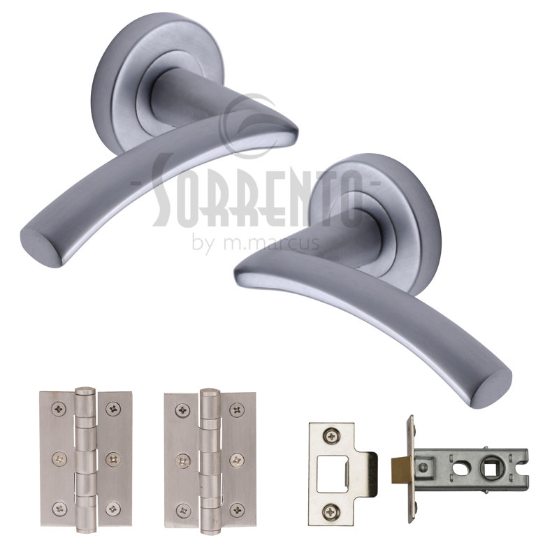 Heritage Brass Tosca Door Handle Kit, Polished Chrome
