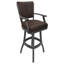 Tabouret pivotant en bois Callisnagh No Extra - rouge - miel-1465985654-1465985653