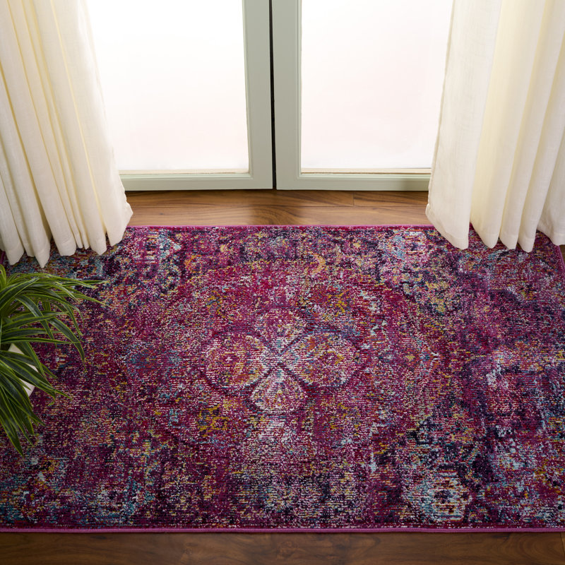  tapis Fuchsia / Violet Oscar, Rectangulaire 3 pi x 5 pi