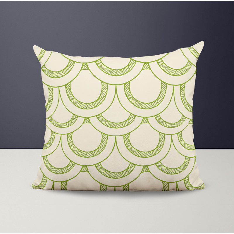 Housse et insert de coussin décoratif en polyester, L 17 po x H 17 po, Chartreuse