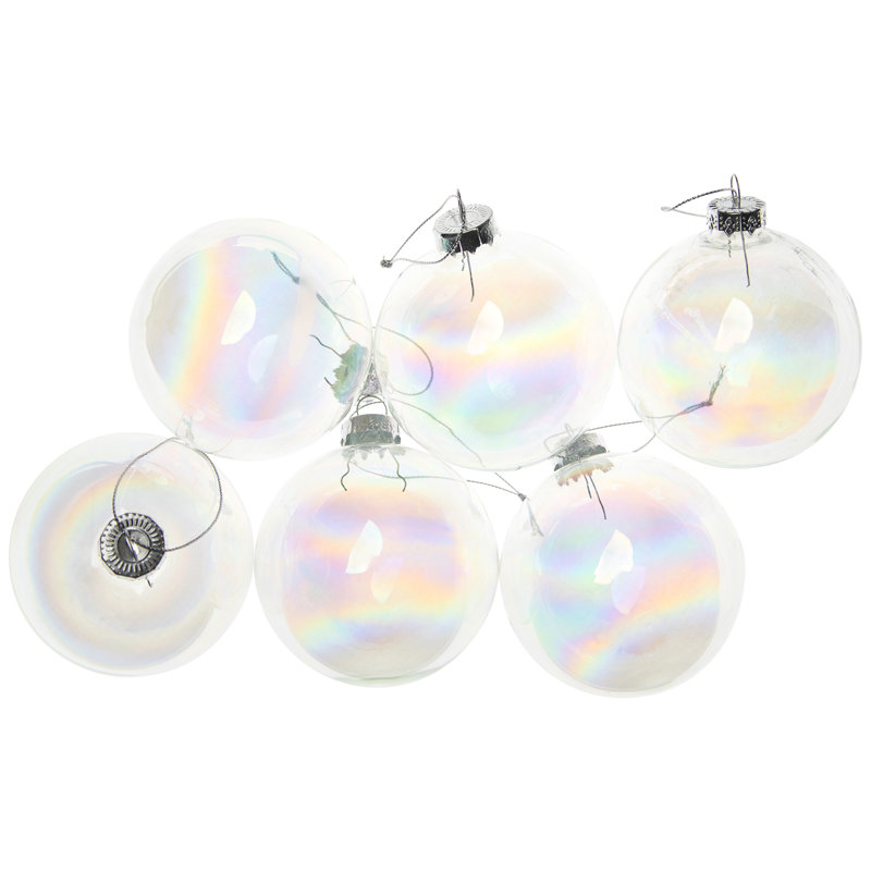 2-Finish Christmas Ball Ornament, Iridescent
