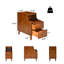Table d'appoint en bois de qualité supérieure avec tiroirs et tablette