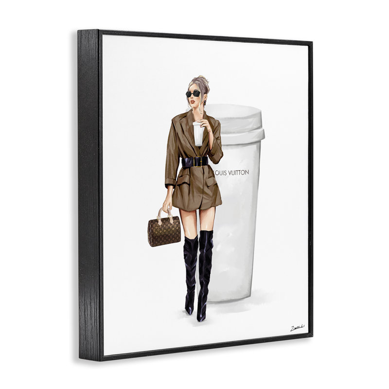 Art chic et giclée par Ziwei Li, H 30 po x l 24 po, Giclée encadrée noir minuit