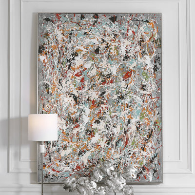 Reproduction d’art sur toile tendue, "organisation chaos" par grace feyock
