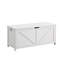 Banc de rangement blanc avec couvercle relevable, grand siège de rangement en panneau de particules-131264134-131264135