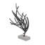 Sculpture grise décorative en métal avec base en marbre Sikes