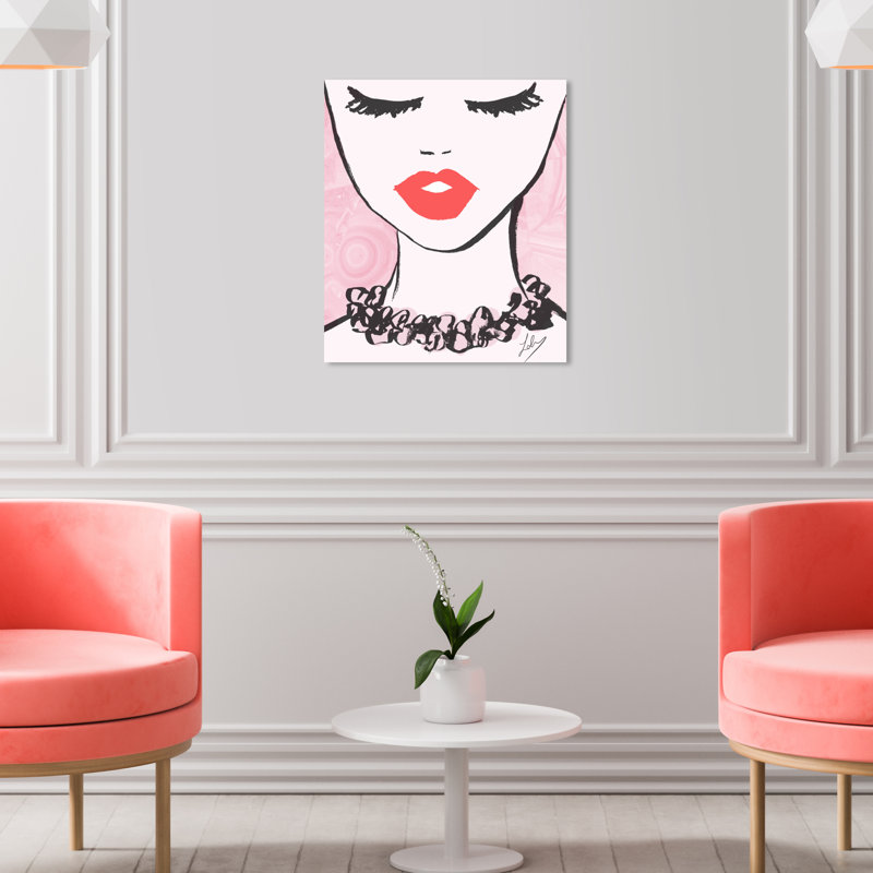 « classy lèvres », impression sur toile, H 20 po x l 16 po x P 1,5 po
