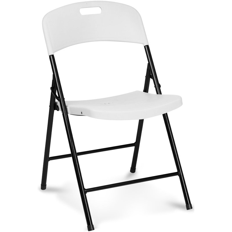 White Plastic Indoor/Outdoor Folding Party Chair, 1 Pack