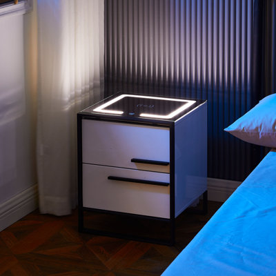 Akmini 40cm W Manufactured Wood Bedside Table