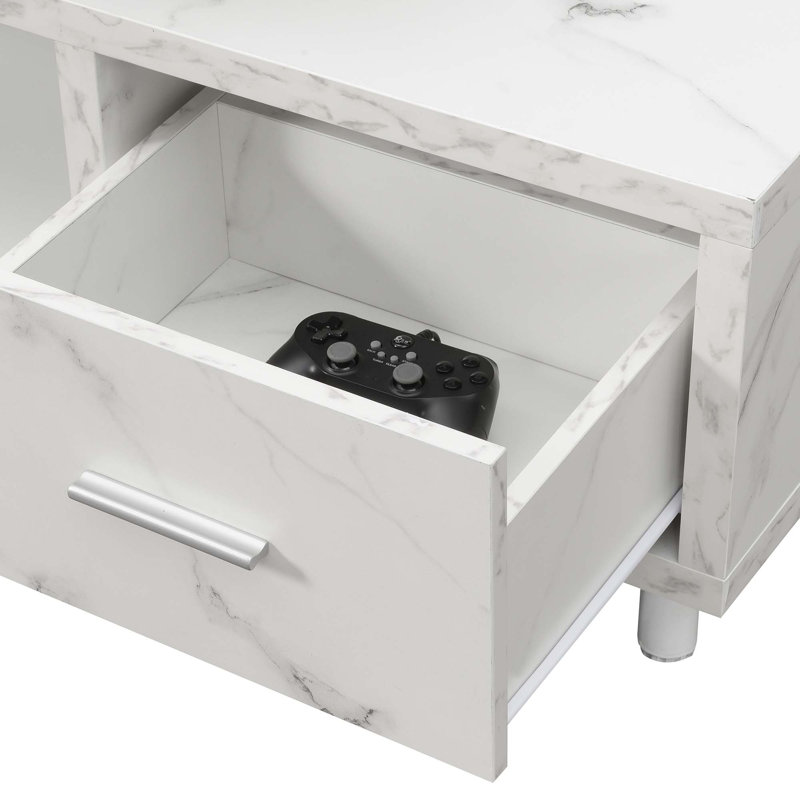 Edwin Unfinished TV Stand for TVs up to 60", Cappuccino, Manufactured Wood