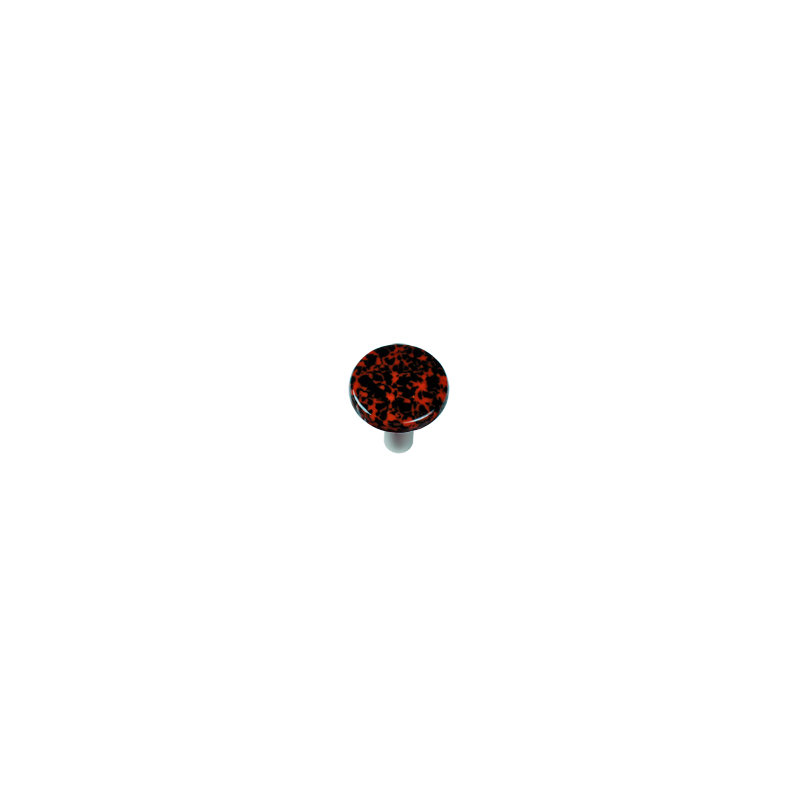 Granite 1.5" Diameter Mushroom Knob, Aluminum, Black /Orange