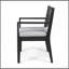 Ensemble de 2 chaises d'extérieur gris foncé avec coussin gris clair