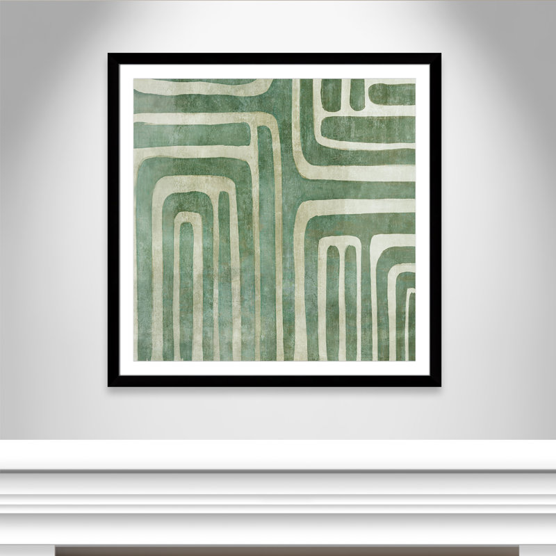 «Whimsical Green I Print» par Emma Peal, Noir, noir, noir, noir, H 42,5 po x l 42,5 po