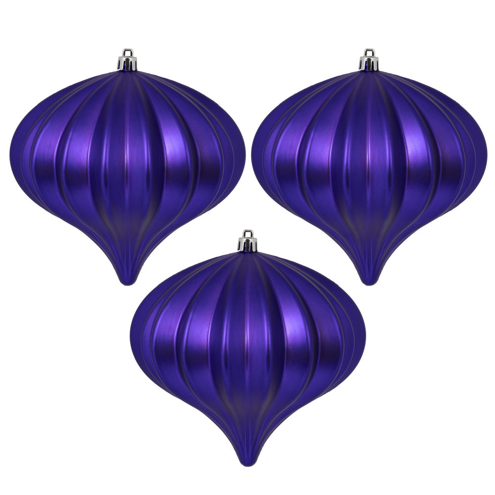 Vickerman 5.7" Onion Christmas Ornament 5.7'' Finial Ornament (Set of 3) The Holiday Aisle®