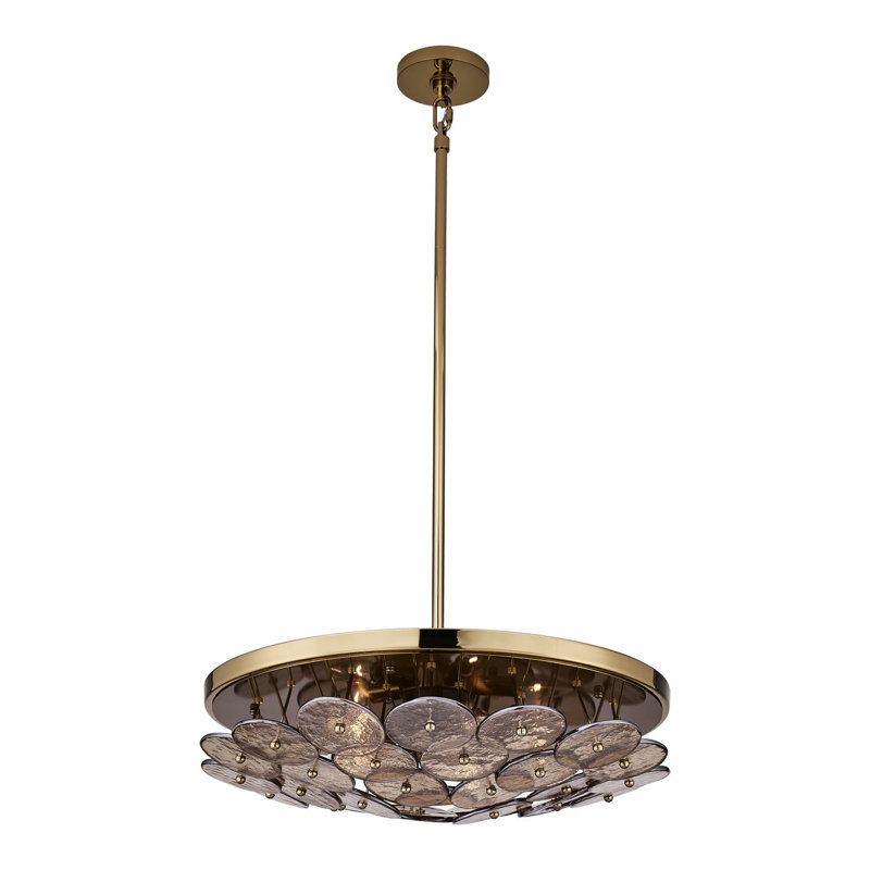 Luminaire suspendu en laiton poli Hortensia 5 LT Kalco