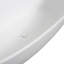 Baignoire de trempage autoportante 65 po x 30 po en résine de pierre avec trop-plein, bonde escamotable, blanc mat-114394445