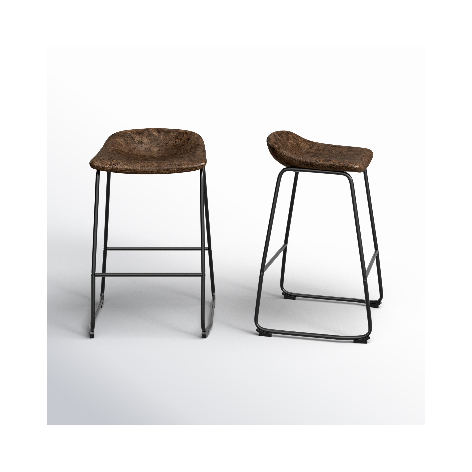 Rome 29" Bar Stool, Rustic Brown, Bar Stool ( 29" Seat Height )