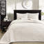 Couvre-lit réversible grand format crème - rembourrage en coton prélavé pour plus de chaleur, élégance matelassée, matelas profond surdimensionné, 2 taies décoratives incluses