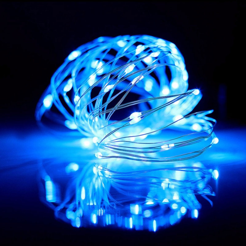 Mini guirlande de lumières, Bleu