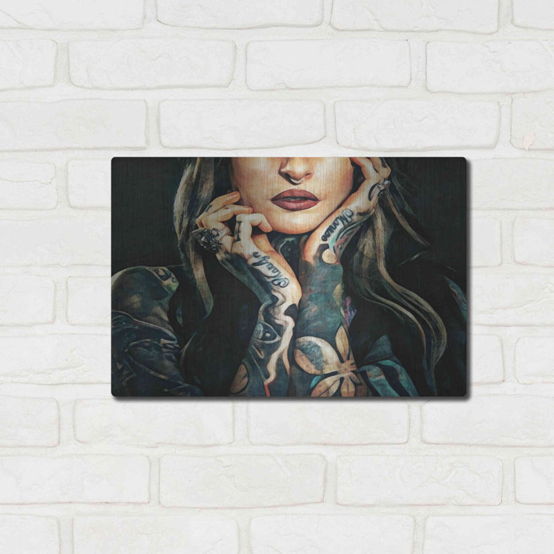 «Tigered Temptress» par Ashley Aldridge - impression sans cadre sur métal, H 12 po x l 16 po x P 0,13 po