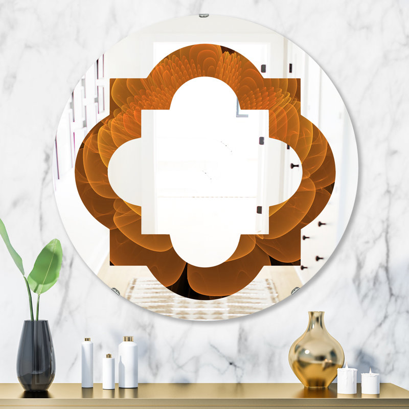 Miroir mural éclectique sans cadre, 23,6 po x 23,6 po