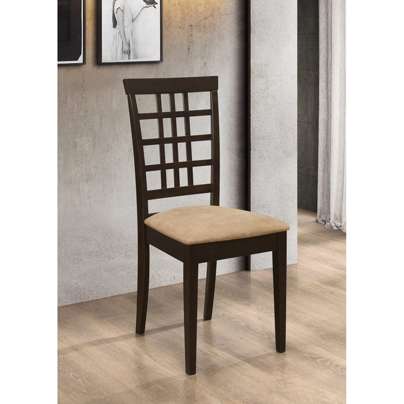 Ensemble de 2 chaises de salle à manger à dossier en treillis