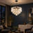 23.62 in Modern Luxury Minimalist Round Crystal Chandelier for Living Room Dining Room Bedroom Hall