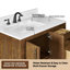 Meuble-lavabo 36 po avec lavabo Farmhouse, bois massif, 2 tiroirs, 2 portes à fermeture en douceur, tablette de rangement ouverte, comptoir et dosseret en marbre 0,79 po, brun rustique-1218096834-1218096836-1218096843
