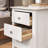  Three Drawer End Table/Nightstand - White-811329179
