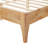 Nuvia Solid Wood Platform Queen Bed with Upholstery Curved Headboard