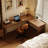 Nut-brown L-Shaped Solid Wood desk-562599252-562599254