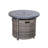 32" Round Fire Pit Table In Mixed Gray