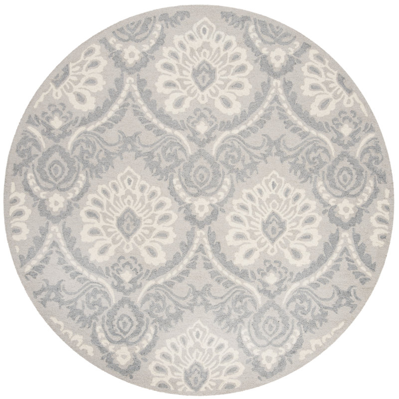 Tapis en laine touffeté à la main Keyesport Blossom, Rond 6 pi