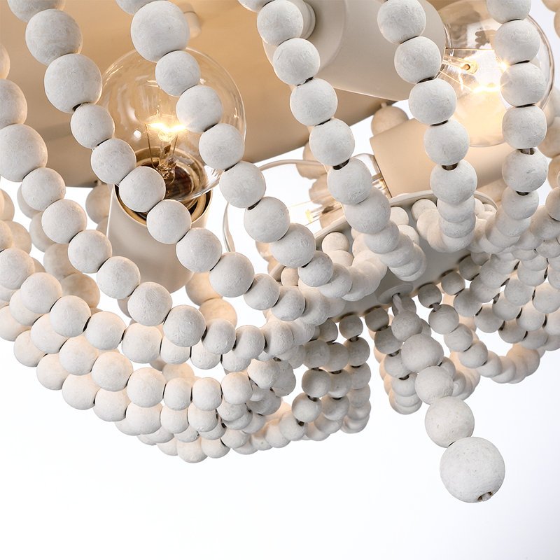 Natoas Solid Wood Flush Mount