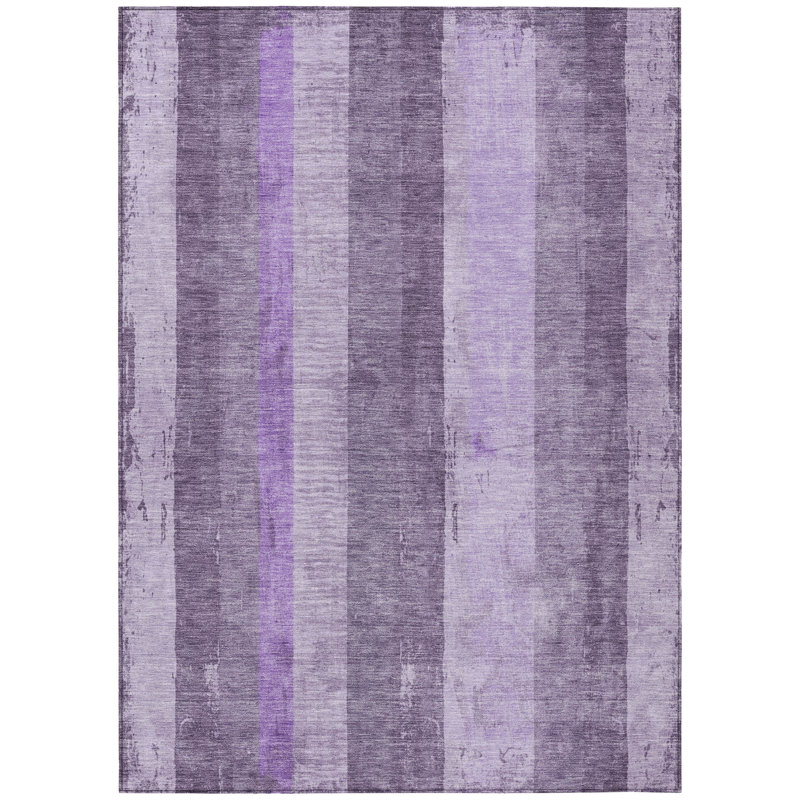 Caelyn Purple Washable Indoor-Outdoor Rug - LOOMLAN, 3' x 5'