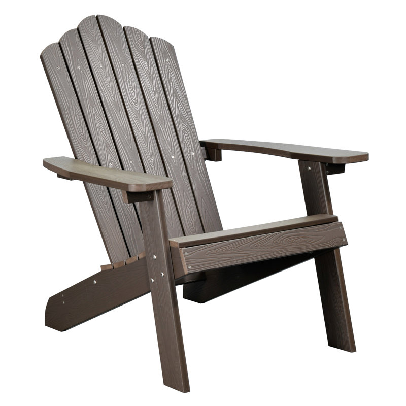 Frea Outdoor Adirondack Chair, Dark Gray