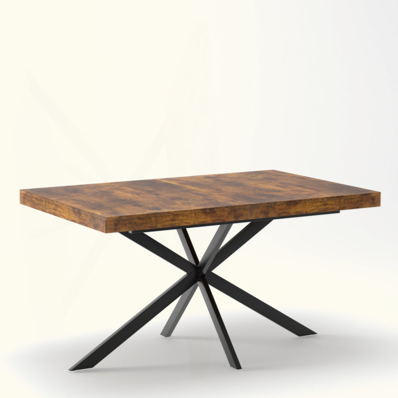 Table de salle à manger rectangulaire extensible de 55,11 po à 70,86 po avec boîte de rangement pour les salles à manger, les cuisines et les salons