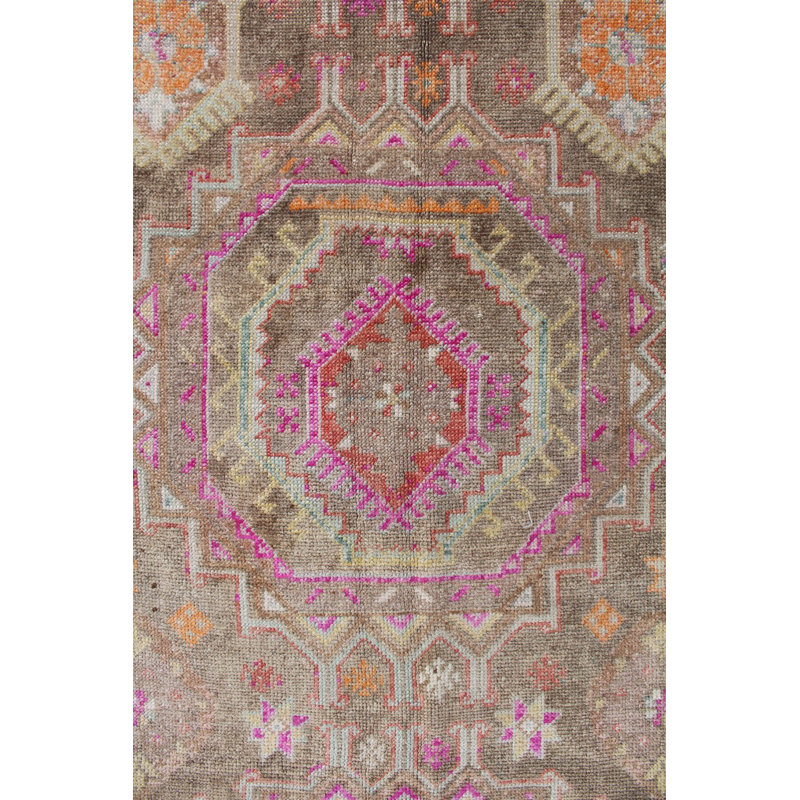 Kars One-of-a-Kind 5'10" X 20'2" 1940s Runner Wool Area Rug in Brown