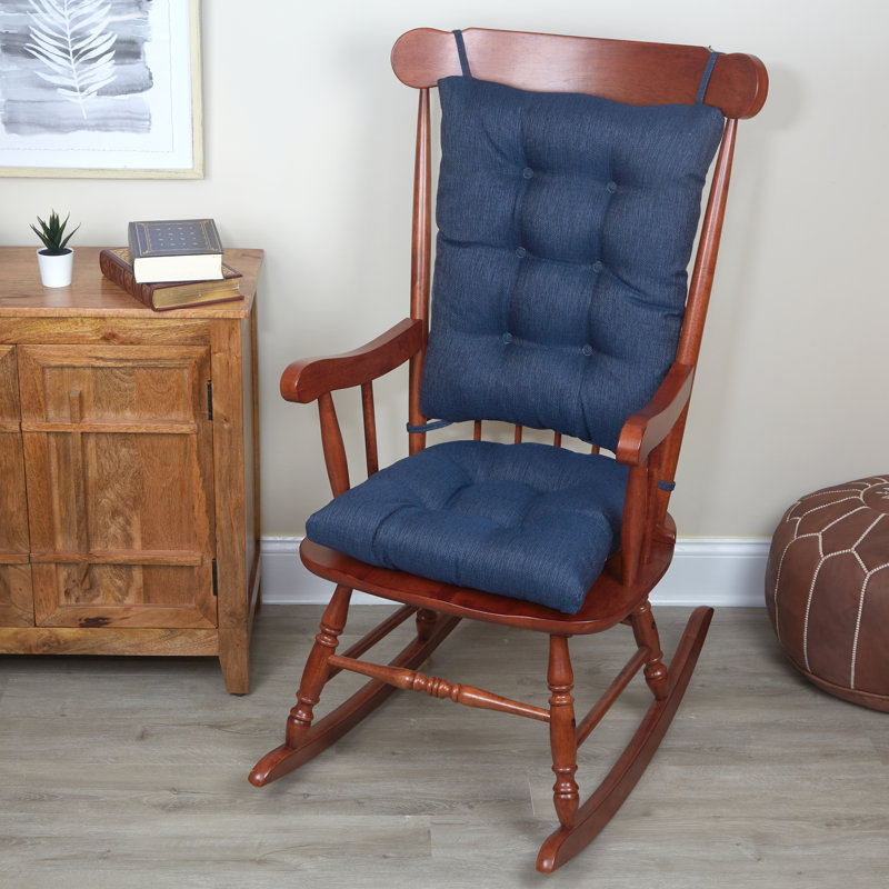 Ensemble de coussins de chaise berçante antidérapants, Indigo