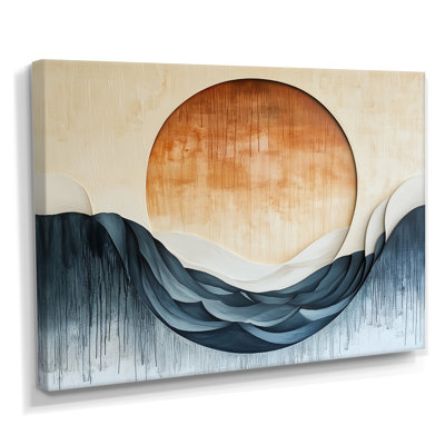 «Blue Knorr I», art mural japonais sur toile encadrée
