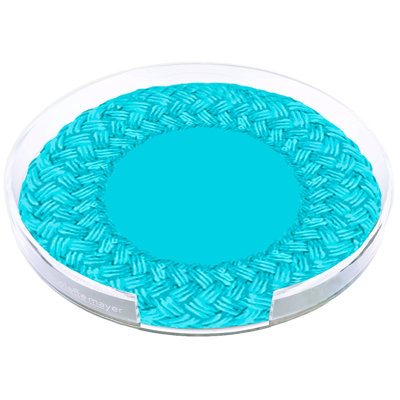 Raffia Summerfield Blue Acrylic Round Placemat Tray