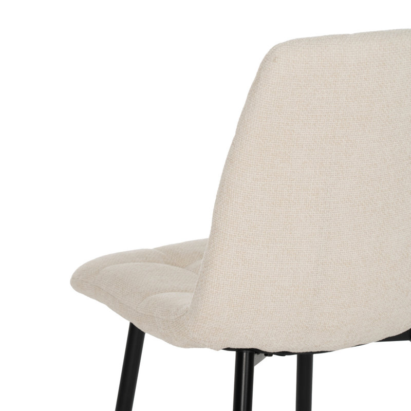 Shanieca 51cm H Tufted Polyester Upholstered Upholstered Back Side Chair, White