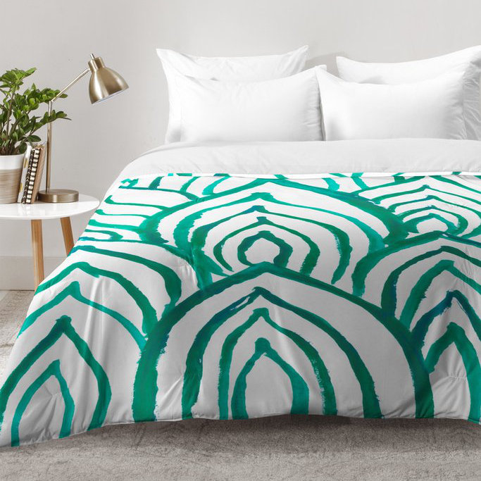 Ensemble d'édredon Emerald Coast, Édredon pour lit simple TG + 1 taie décorative