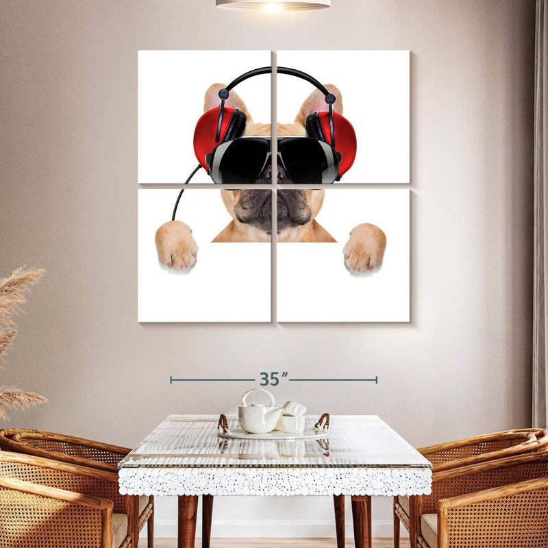 Bouledogue français Bramoph audiophile, H 45 po x l 45 po