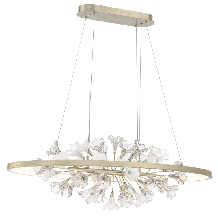 Clayton Glass Florets LED Chandelier