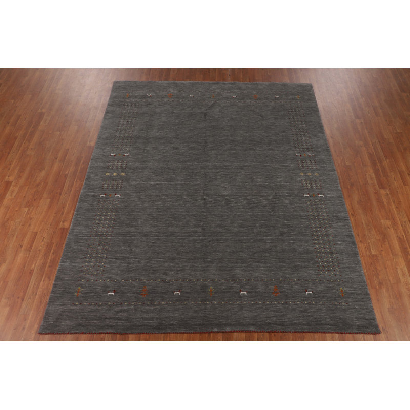 Tapis oriental tribal gris Gabbeh 8